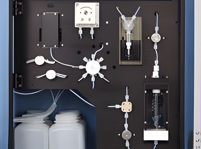 在氨氮分析儀及氨氮在線自動監測儀中用工業注射泵高精度添加試劑